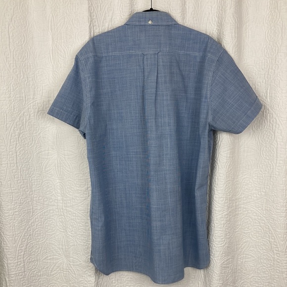 H&M L.O.G.G. Men’s Blue Check Short Sleeve Casual Button Down Shirt sz Large - Picture 11 of 11